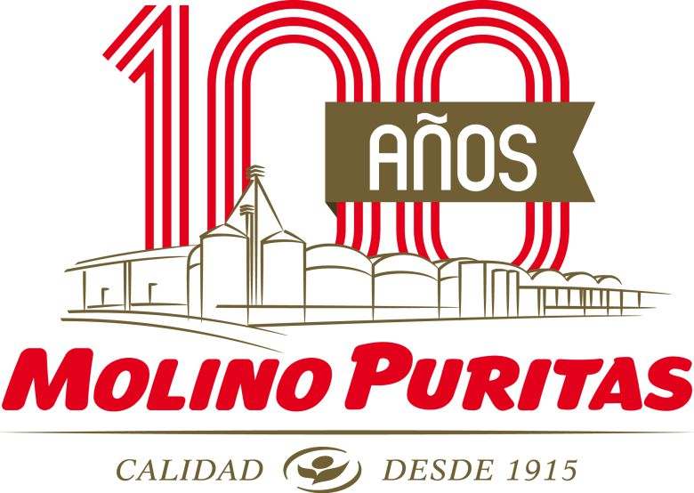 Logotipo conmemorativo de los 100 años de Molino Puritas, desde 1915